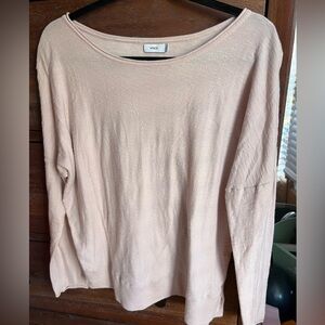 Vince blush pink sweater top. Size L